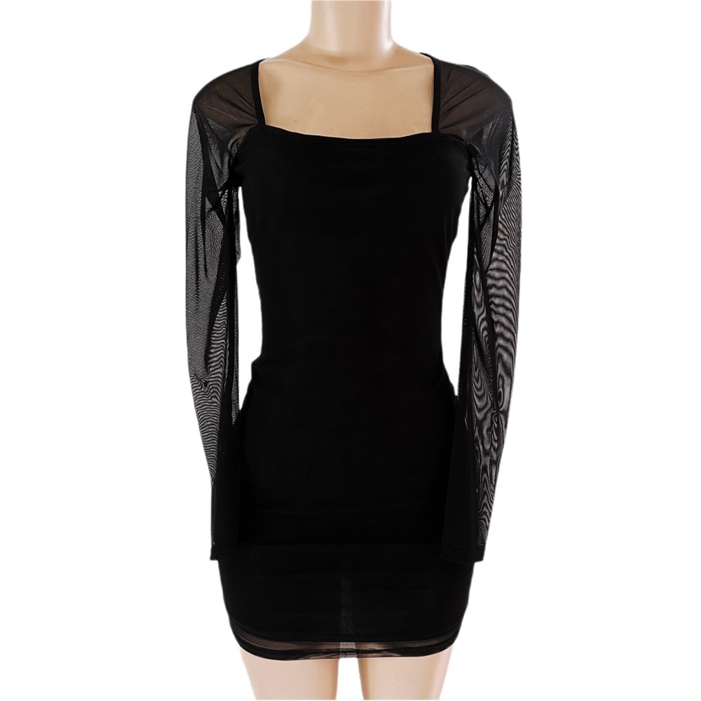 Vampy Mesh Mini Dress